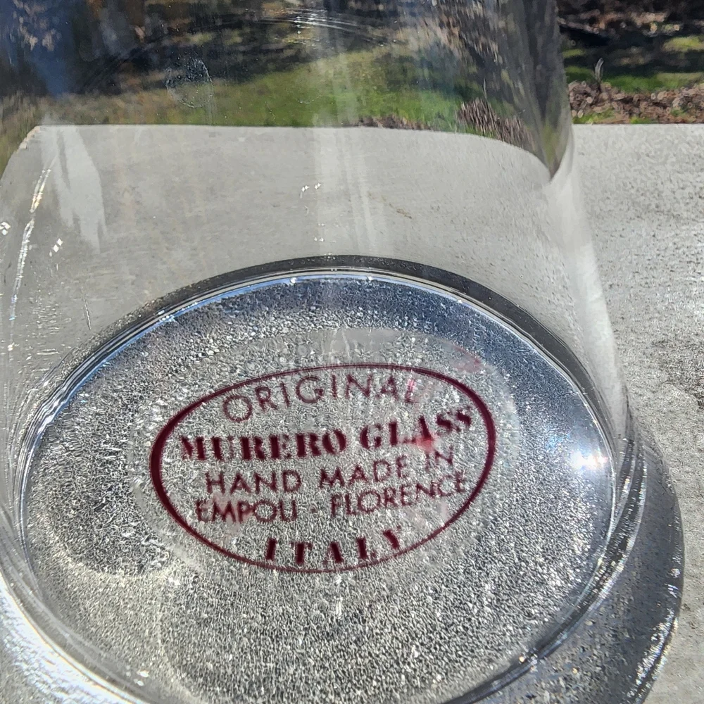 Mumero Long Stem Art Vase Glass Red Calalily - Picture 6 of 9